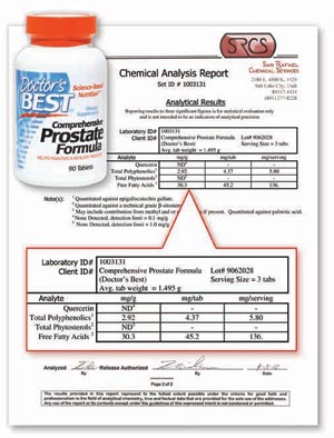 Comprehensive Prostate Formula Lab Report